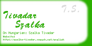 tivadar szalka business card